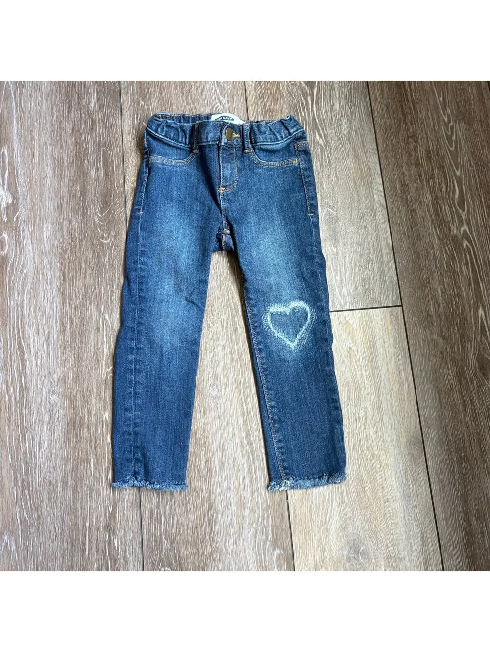Old Navy Dark Wash Ballerina Heart Jeans